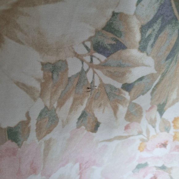 H&M Mulitcolour Floral Linen Blend A-Line Midi Dress Size 12 - Picture 8 of 8